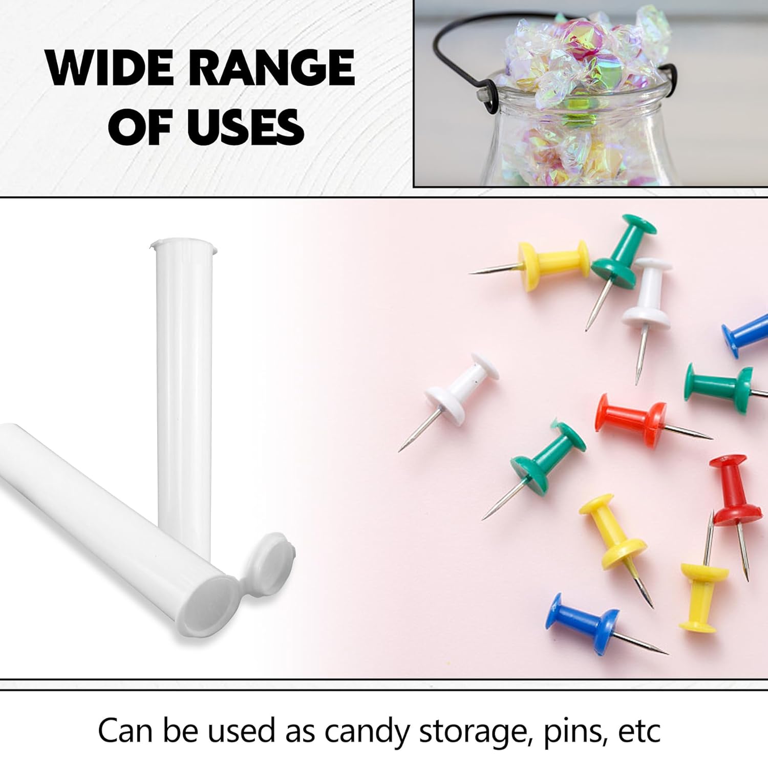 116mm 6pcs Waterproof Cigarette Storage Tubes Squeeze Bottles with Caps Airtight Sealing Plastic Container Protect Pre-Roll Cigarettes Cigarillos (White) - Image 5