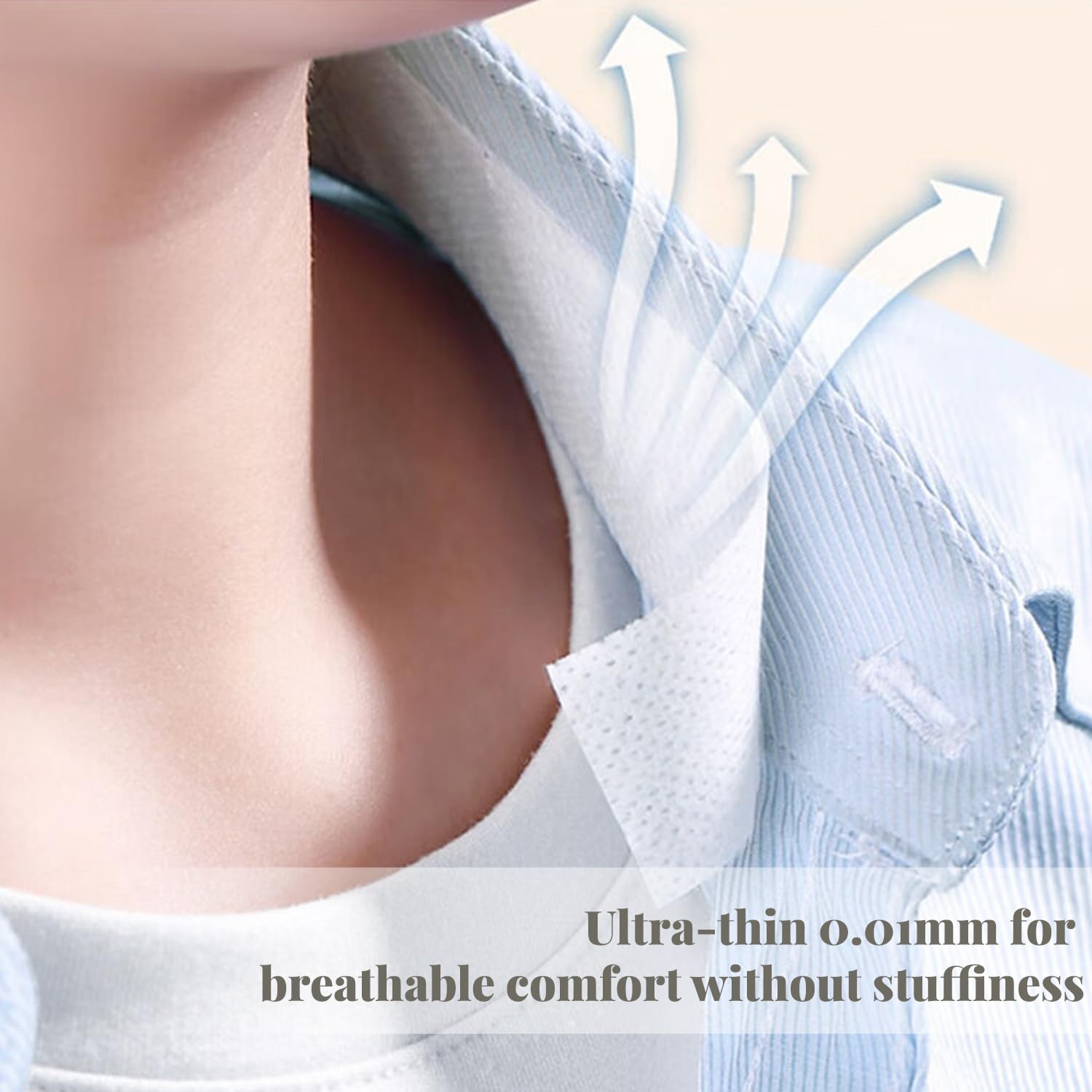 2 Rolls Collar Protector 2.5cm x 5m Invisible Self-Adhesive Sweat Pads for Shirt Collars & Hat Brims, Disposable Cutting Length Sweat-Absorbing Neckline Tape Neck Liner Against Stain - Image 5