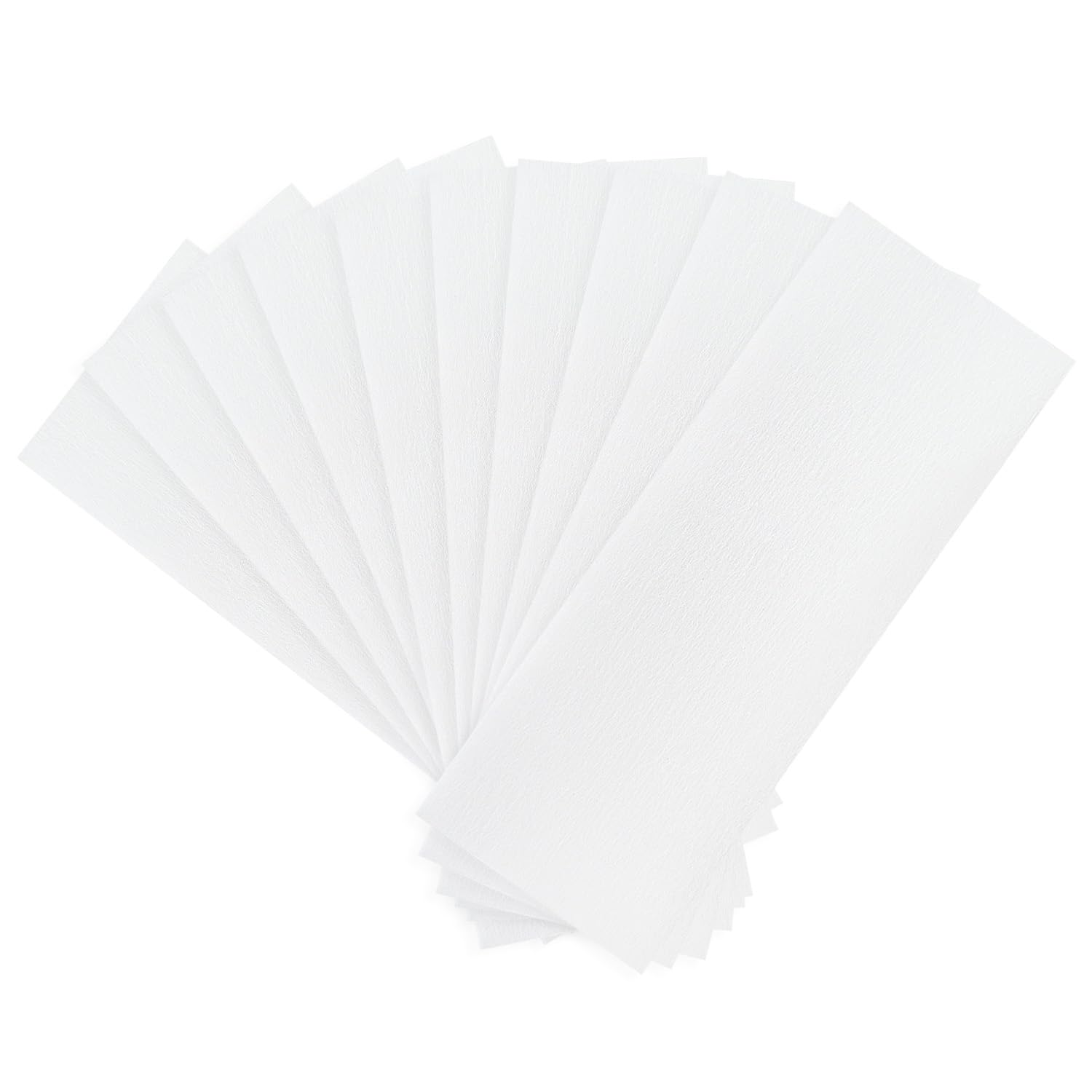 Disposable Portable Non-Woven Hair Removal Strips 1.3x4 Inches for Beauty Body Care, Beeswax Special White Paper（10 Pcs） - Image 1