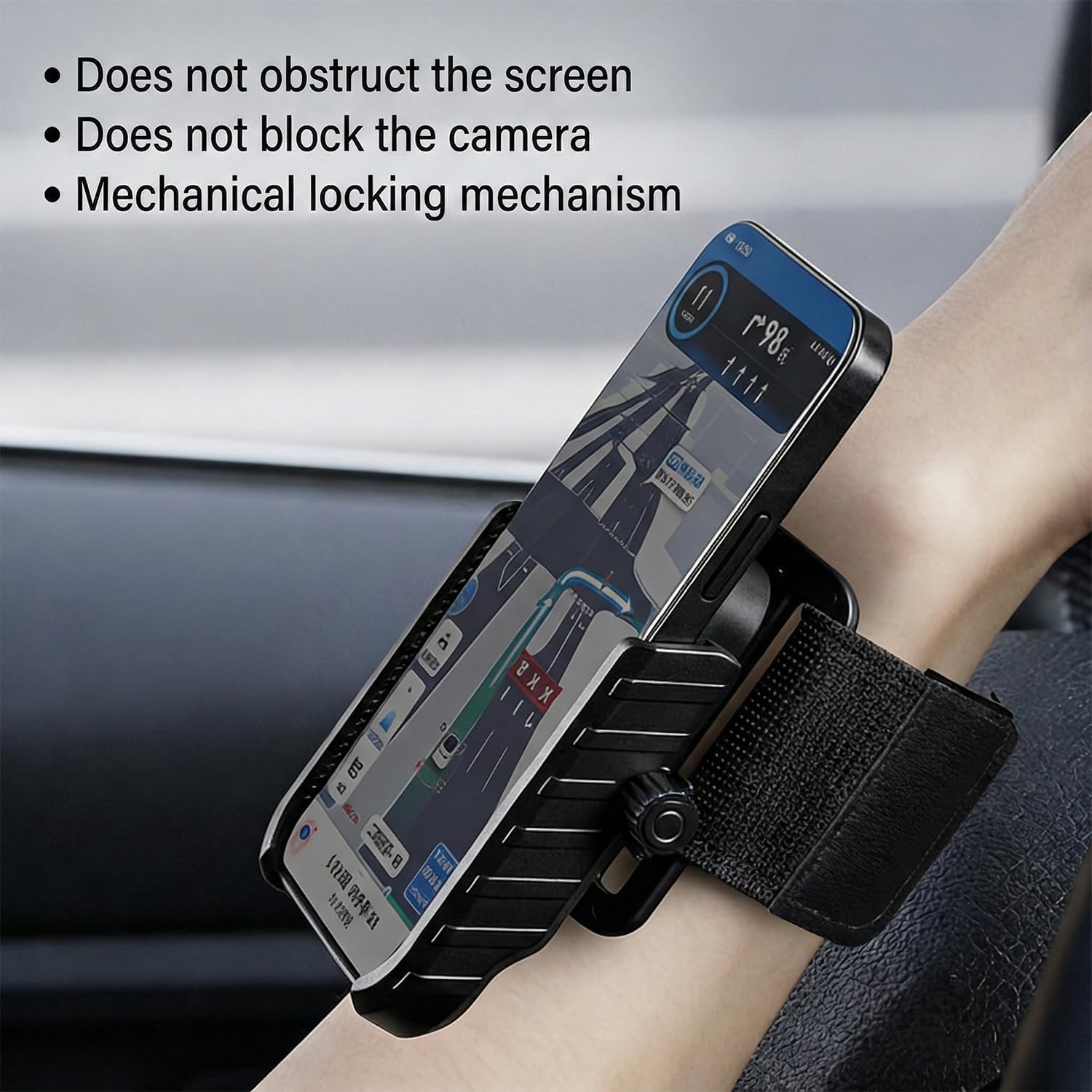 2-in-1 Wrist & Arm Phone Holder, 360° Rotatable Universal Sports Mount for Running Cycling Gym. Compatible 4.7-7.2 in Smartphones, Hands-Free Navigation, Live Streaming Workout - Image 5