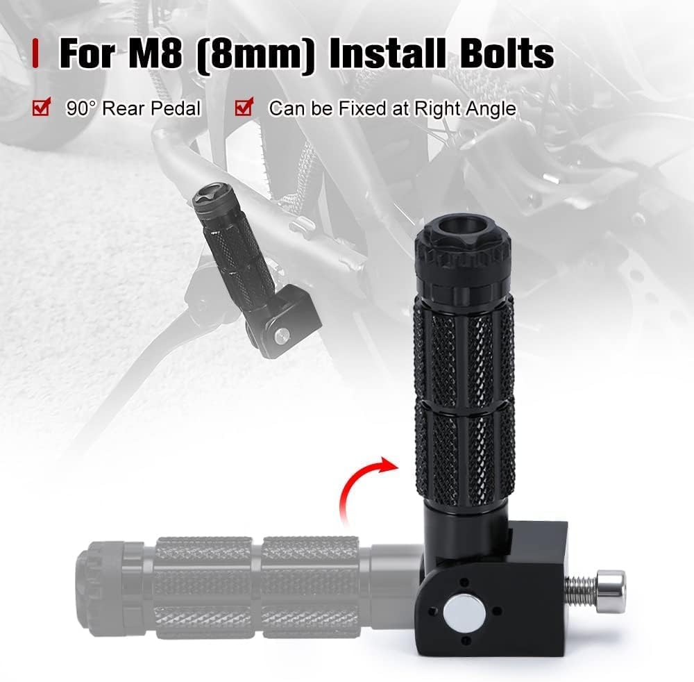 Motorcycle foot pegs, folding bicycle Universal M8 anti-slip motorcycle footrest, suitable for Super 73 S2/ZX/RX/R/S Adventure - Image 3