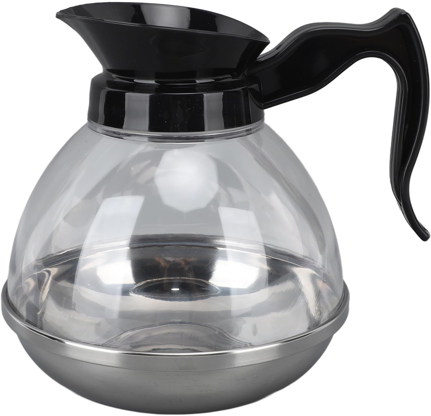 Coffee Decanter Pot, 1.2QT Universal Pot Commercial Maker Replacement with Black Handle for Machine Stove Reusable - Image 1