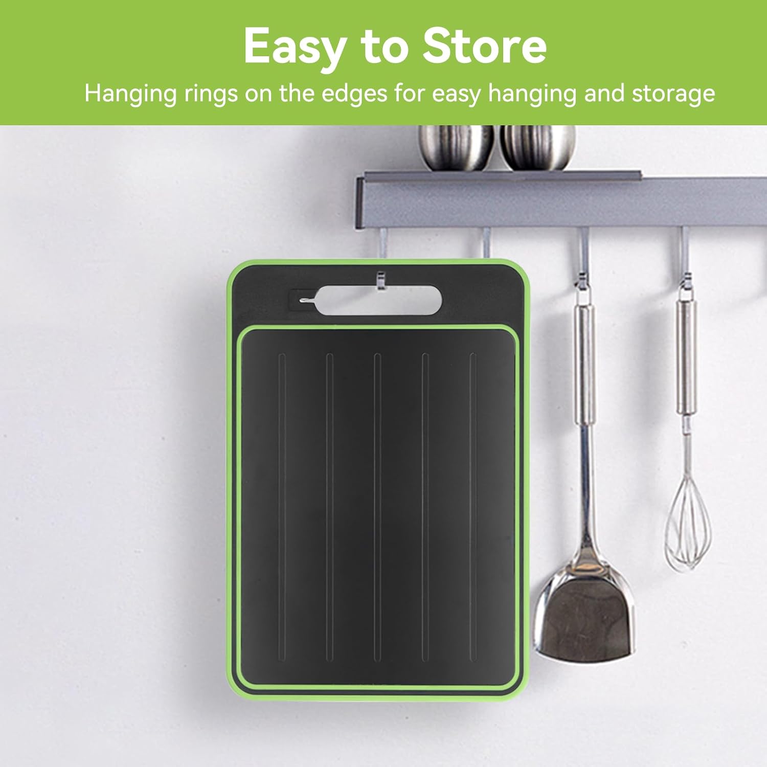 2 in 1 Defrosting Tray, Defrost Cutting Board with Knife Sharpener, Thawing Tray for Frozen Meat, Double Sided Sharpener - Image 4