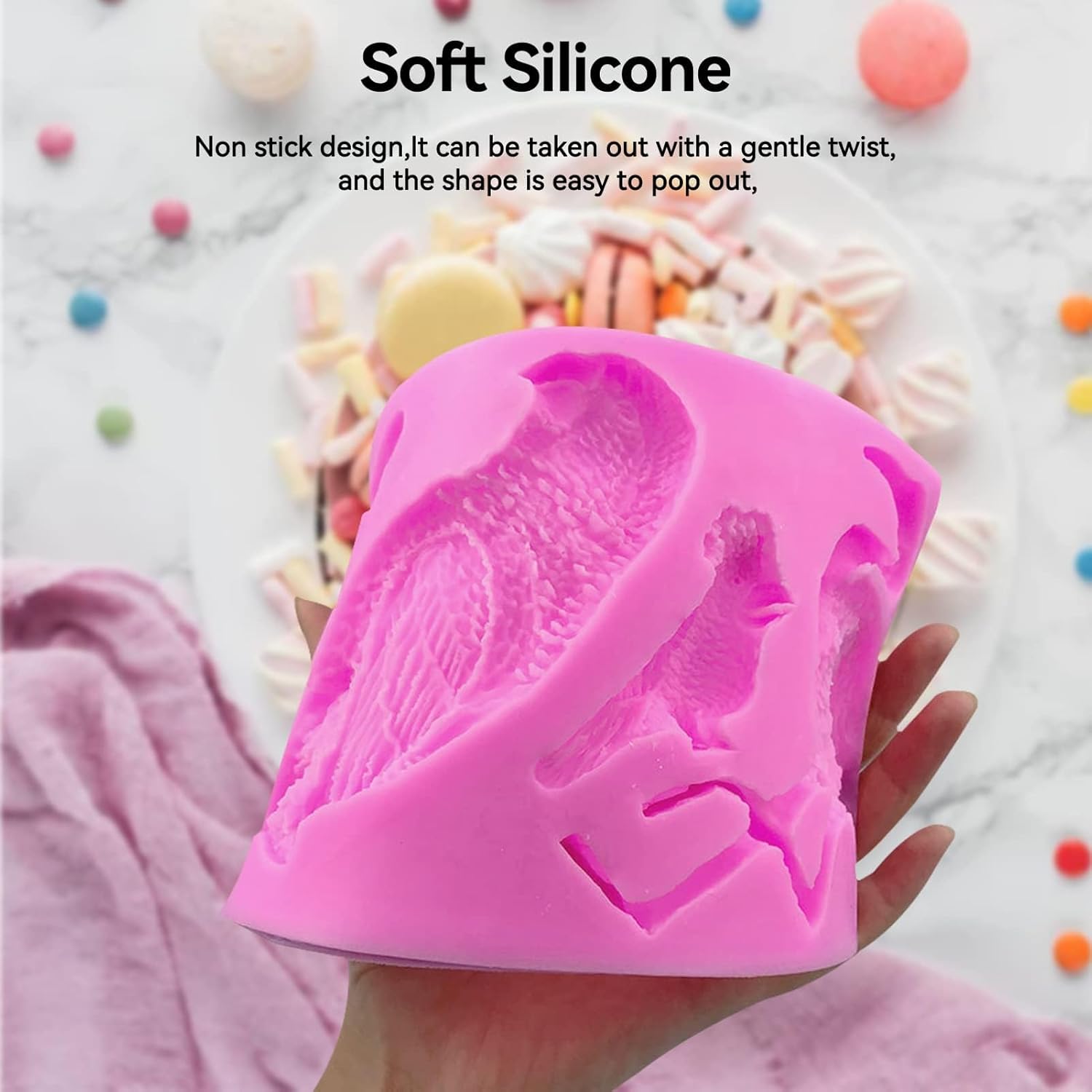 Fondant Molds, Silicone Flamingo Birds Mold 3D Bird Mould for Cupcake Cake Chocolate Decoration - Image 6