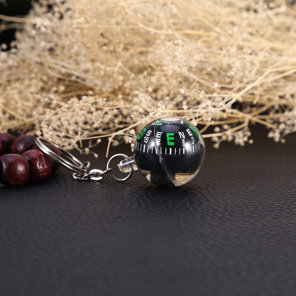 Ball Compass Keychain, 28mm Liquid Filled Portable Hiking Key Rings Mini Survival Navigation Equipment for Camping Travel - Image 3
