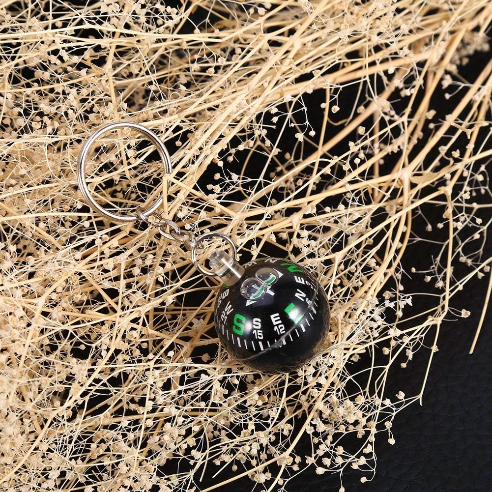 Ball Compass Keychain, 28mm Liquid Filled Portable Hiking Key Rings Mini Survival Navigation Equipment for Camping Travel - Image 4