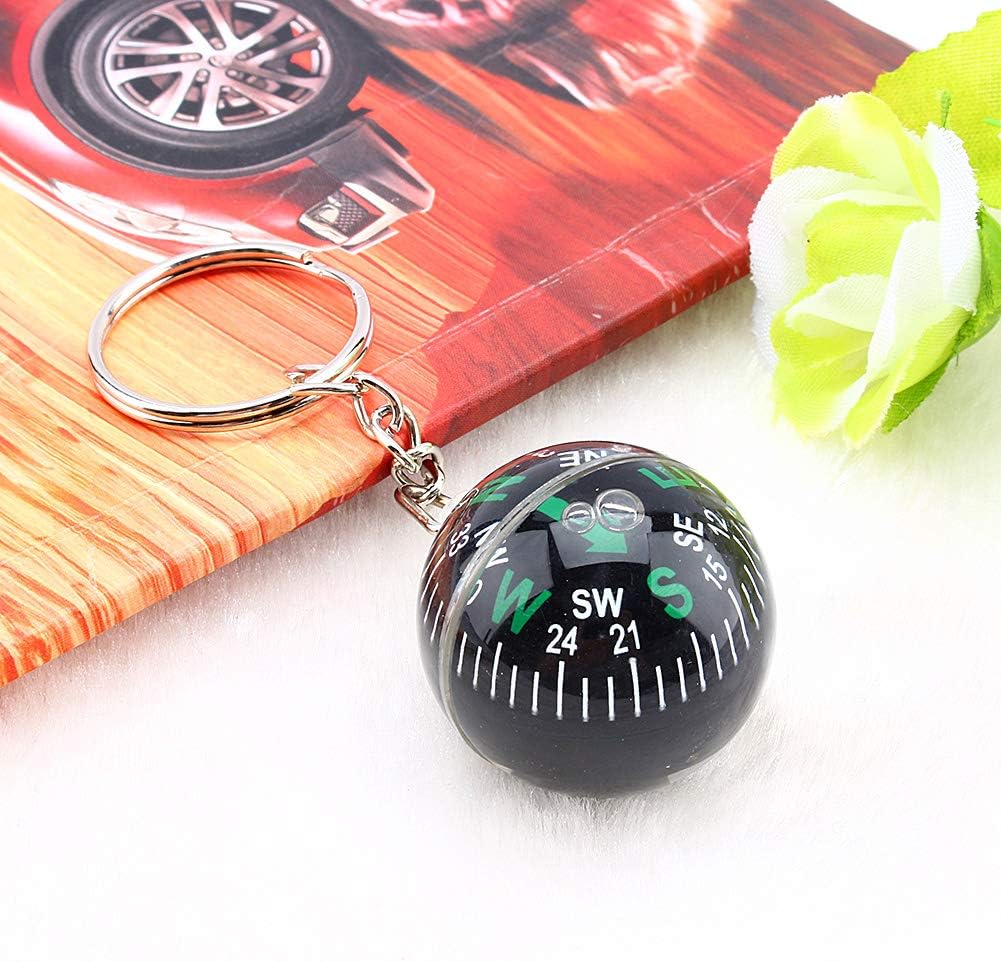 Ball Compass Keychain, 28mm Liquid Filled Portable Hiking Key Rings Mini Survival Navigation Equipment for Camping Travel - Image 5