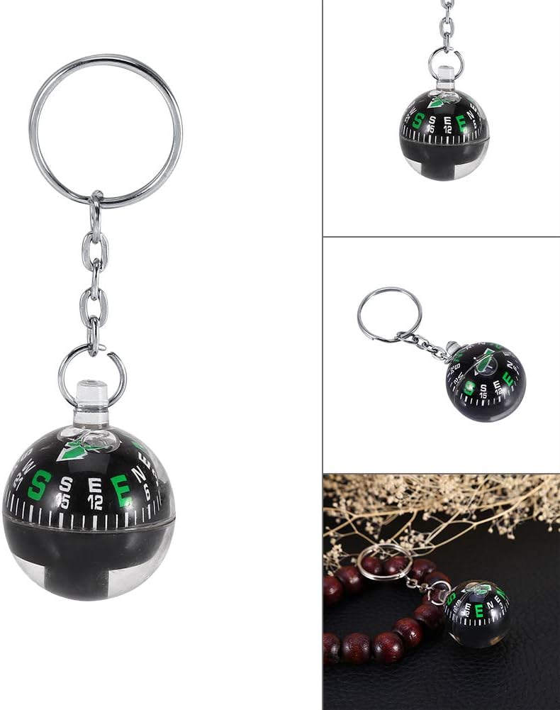Ball Compass Keychain, 28mm Liquid Filled Portable Hiking Key Rings Mini Survival Navigation Equipment for Camping Travel - Image 6