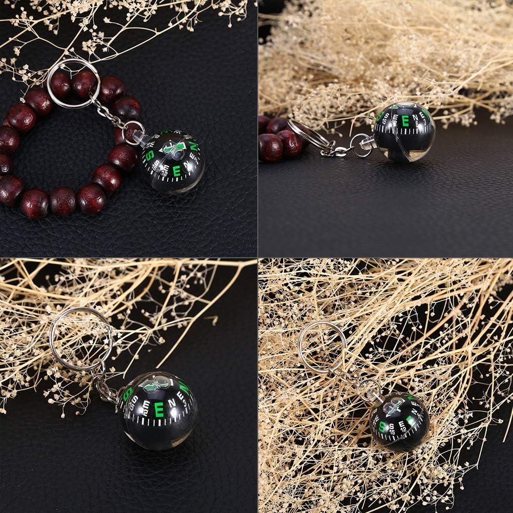 Ball Compass Keychain, 28mm Liquid Filled Portable Hiking Key Rings Mini Survival Navigation Equipment for Camping Travel - Image 7