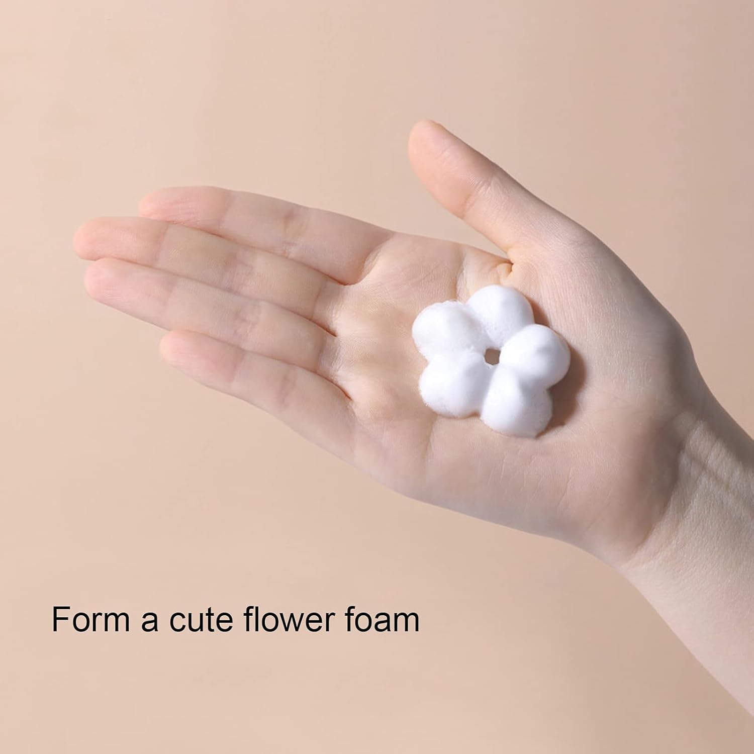 Foaming Hand Soap Dispenser, 250ml Flower Dispenser Shape Refillable Foam Pump Bottle Reusable Plastic Portable Liquid Container for Bathroom (Transparent) - Image 2
