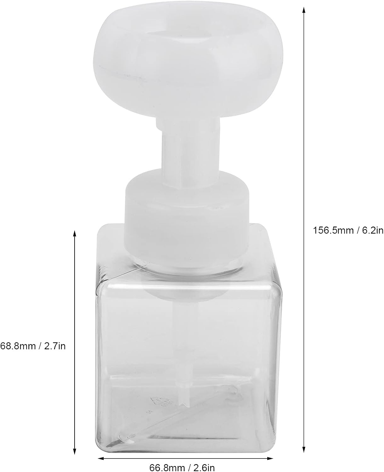 Foaming Hand Soap Dispenser, 250ml Flower Dispenser Shape Refillable Foam Pump Bottle Reusable Plastic Portable Liquid Container for Bathroom (Transparent) - Image 4
