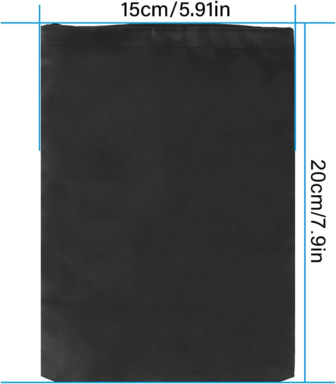 Black Drawstring Bags, 10 PCS Portable Bag Carry Ditty Pouch with Toggle Small Storage for Sports Travel - Image 4