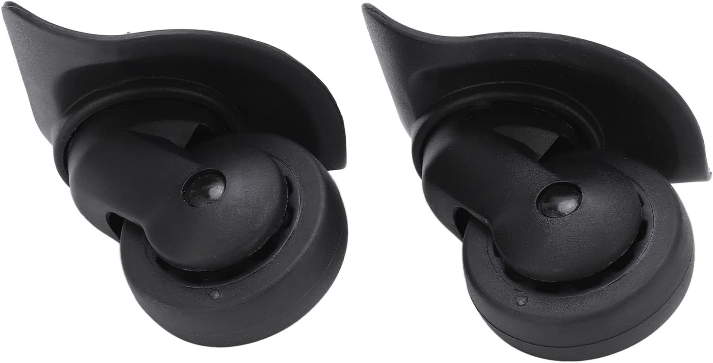 1 Pair Luggage Suitcase Wheels, Universal Replacement Wheels for Mute Swivel Casters Black - Image 7