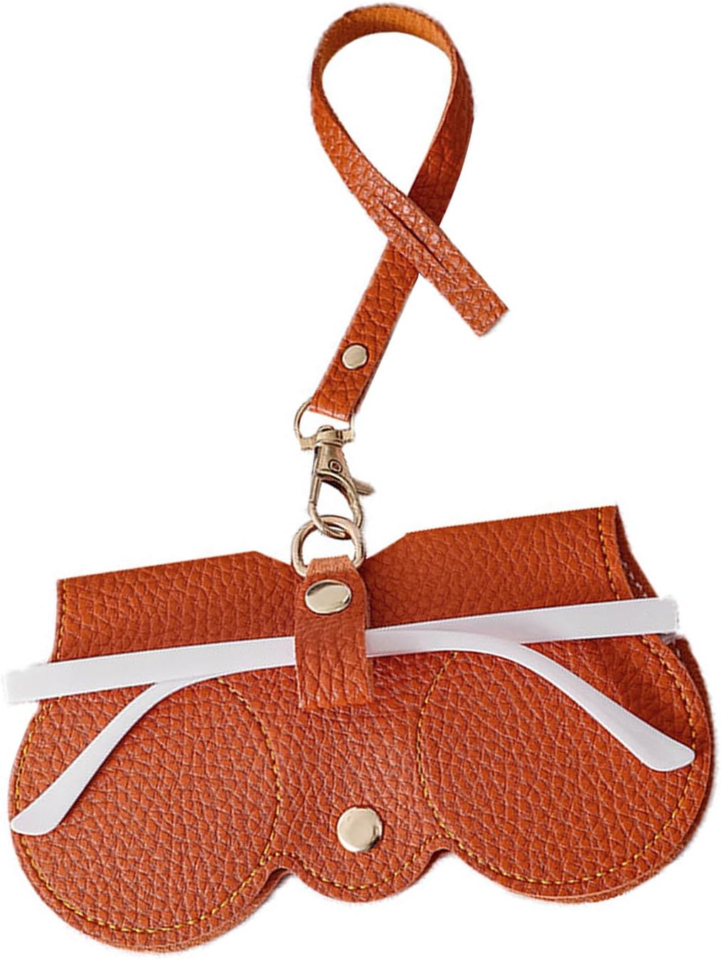 Leather Sunglasses Bag, Soft Case Portable Glasses Cute Eyeglass Pouch for Women Men Girls - Image 1