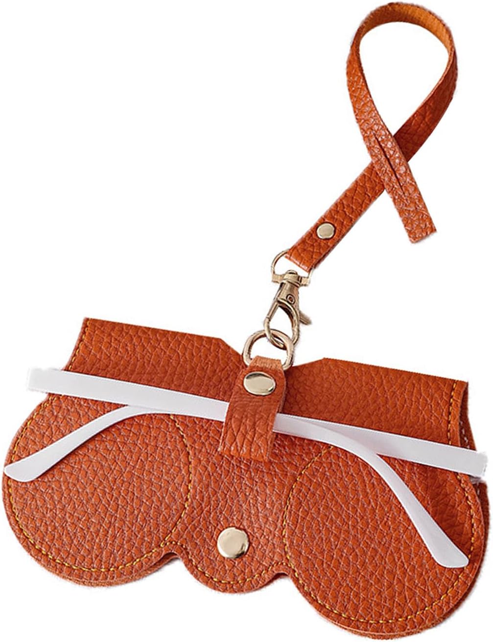 Leather Sunglasses Bag, Soft Case Portable Glasses Cute Eyeglass Pouch for Women Men Girls - Image 6