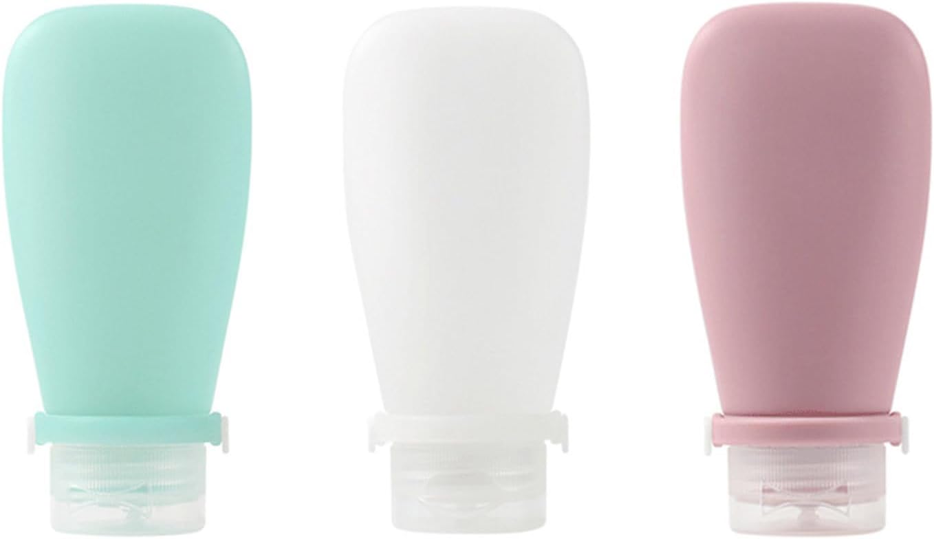 Travel Bottles for Toiletries, 3 Pack Silicone Leak Proof Squeeze Bottle Refillable Containers Set - Image 1