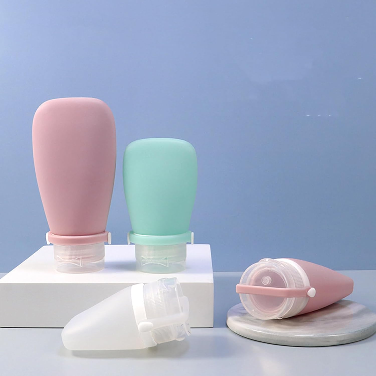 Travel Bottles for Toiletries, 3 Pack Silicone Leak Proof Squeeze Bottle Refillable Containers Set - Image 2
