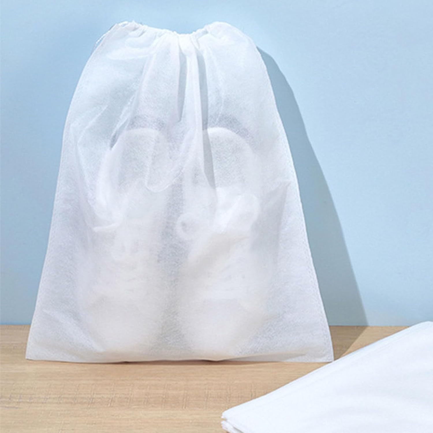 Clear Shoe Bag, Shoes Drawstring Bag Storage Protector Travel Covers for Packing(Middle) - Image 4
