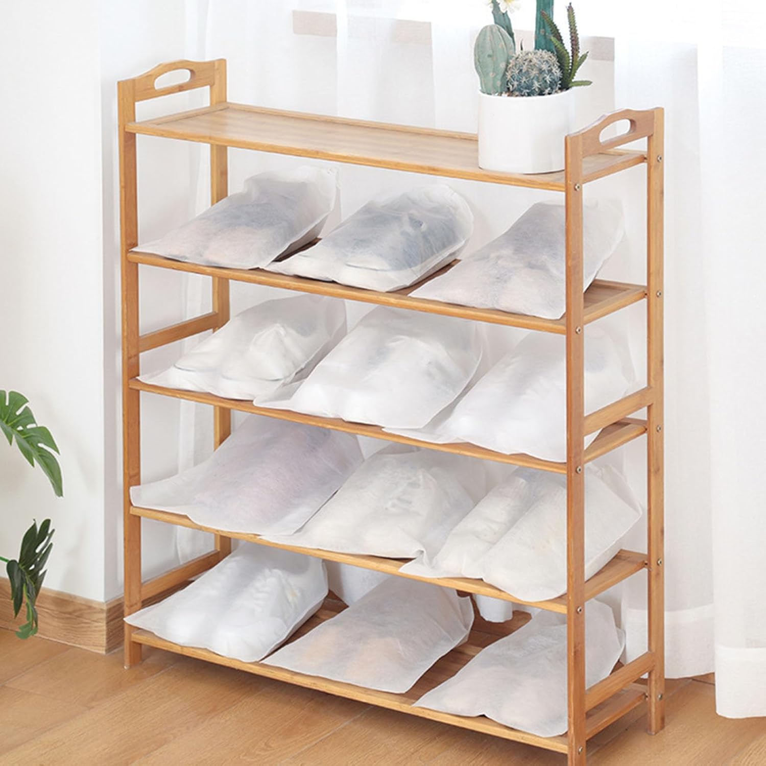 Clear Shoe Bag, Shoes Drawstring Bag Storage Protector Travel Covers for Packing(Middle) - Image 5