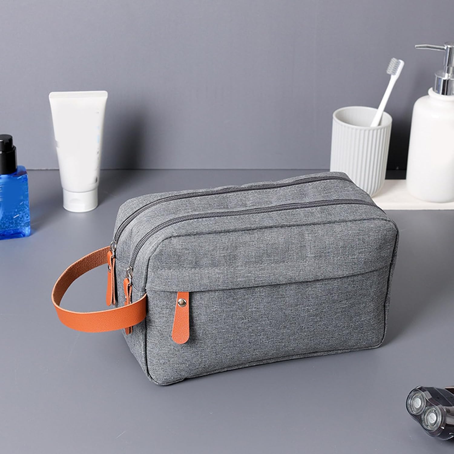 Travel Toiletry Bag for Men and Women, Toiletries Shaving Hanging Organizer Cosmetics Makeup Brushes Tools - Image 6