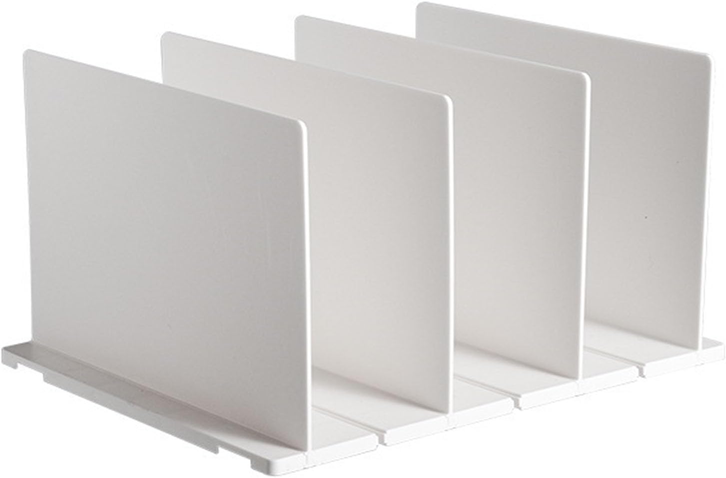 Shelf Divider for Closet, White Purse Organizer Adjustable Storage Handbag Organizers Closets Bookshelf Separator Dividers - Image 1