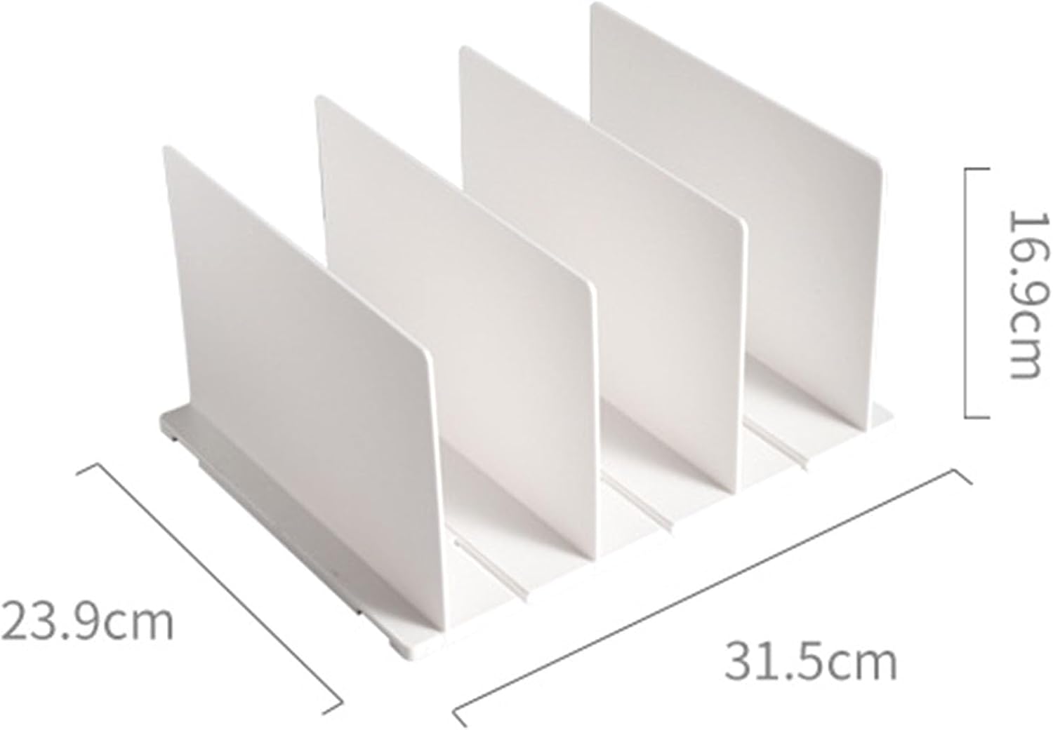Shelf Divider for Closet, White Purse Organizer Adjustable Storage Handbag Organizers Closets Bookshelf Separator Dividers - Image 4
