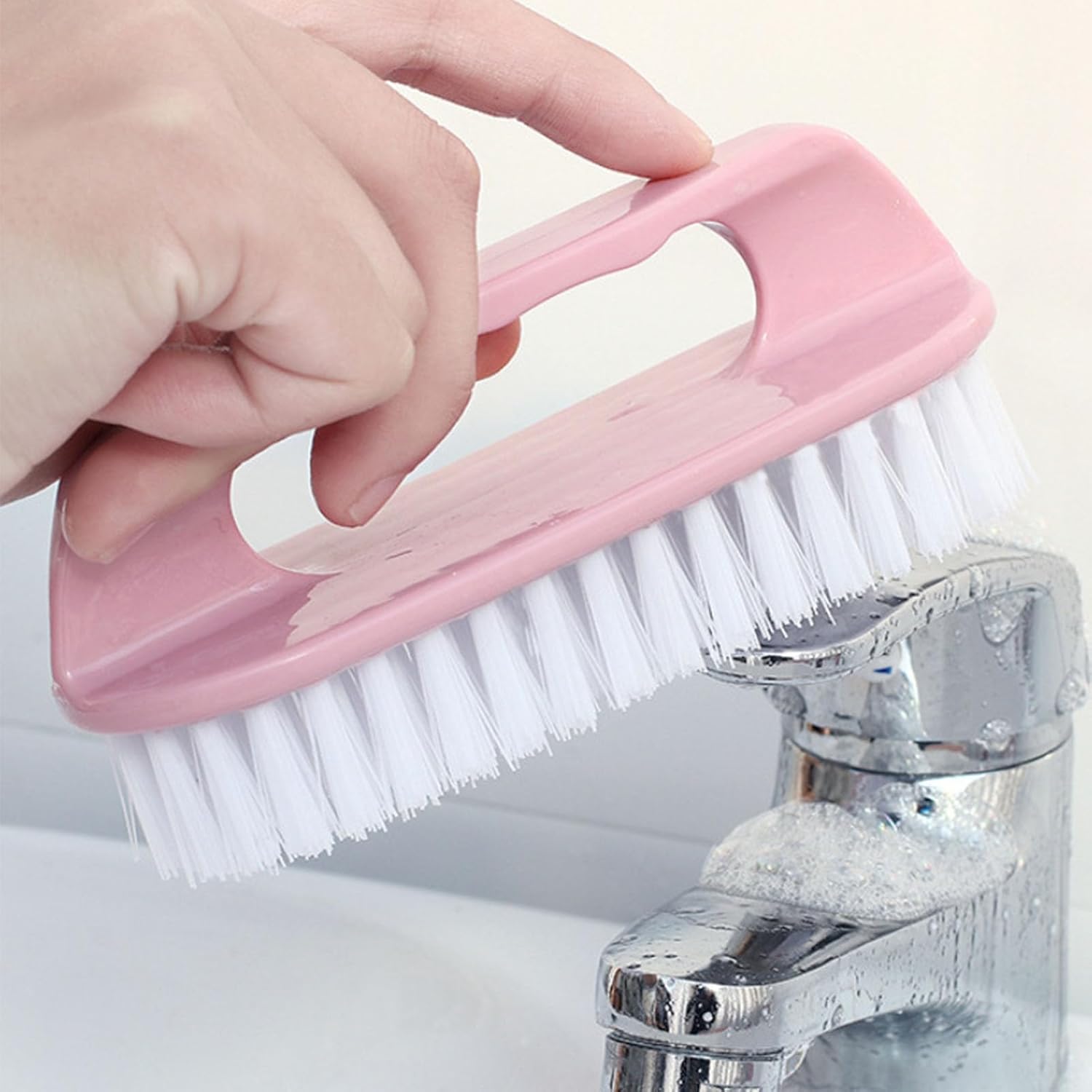 Scrub Brush, 2 Pack Soft Bristle Brush Laundry Shoes Scrubbing Household Cleaning Brushes Small for Bathroom - Image 2