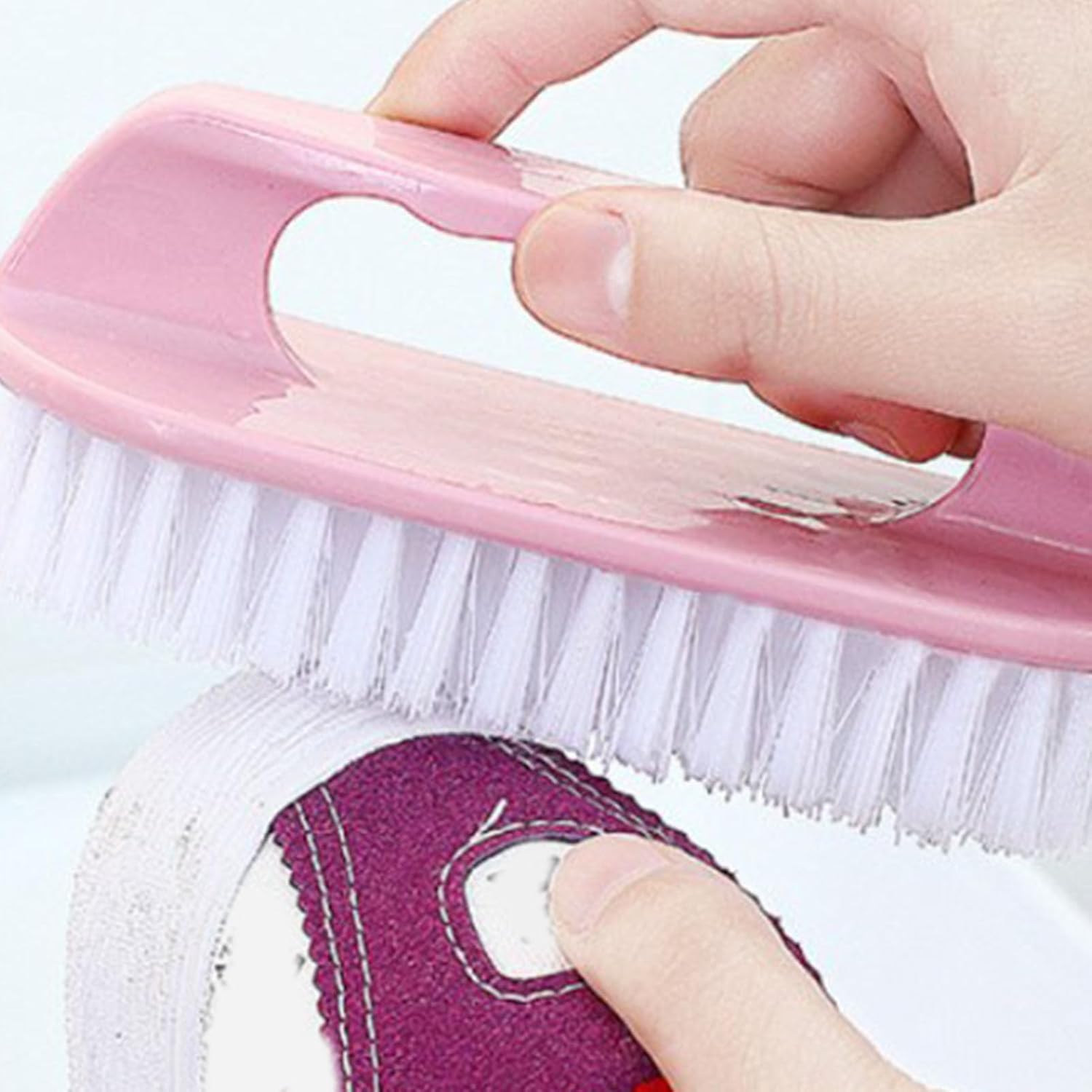 Scrub Brush, 2 Pack Soft Bristle Brush Laundry Shoes Scrubbing Household Cleaning Brushes Small for Bathroom - Image 4