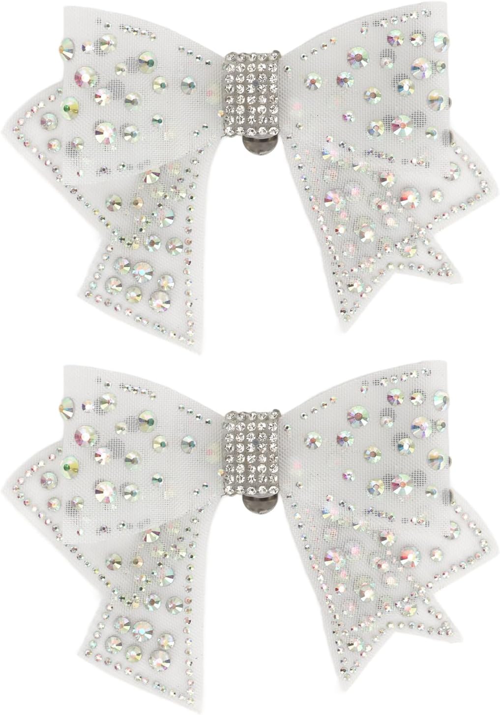 2 Pieces Bow Shoe Clips, Decorative Clips Rhinestone Buckle Shoes Decorations for Woman and Girl - Image 1