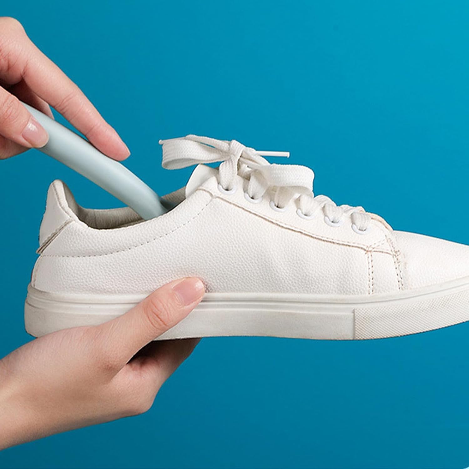2Pcs Crevice Cleaning Brush, Bathroom Gaps Brush Multifunctional Long Handle Shoe All Purpose Scrubber with Ergonomic Handle(Blue) - Image 3