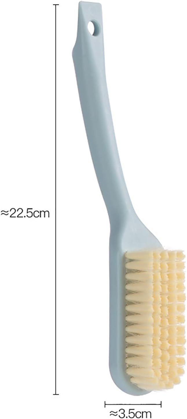 2Pcs Crevice Cleaning Brush, Bathroom Gaps Brush Multifunctional Long Handle Shoe All Purpose Scrubber with Ergonomic Handle(Blue) - Image 4