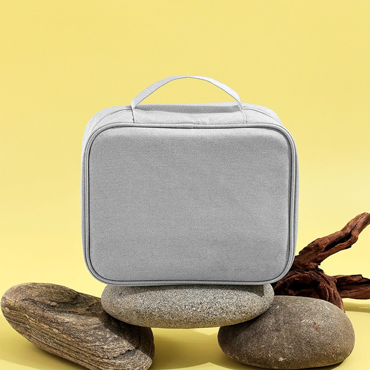 Travel Toiletry Bag for Women, Cosmetic Man Gray Makeup Portable Case Large Capacity Organizer Pouch Make Up Business Trips - Image 3