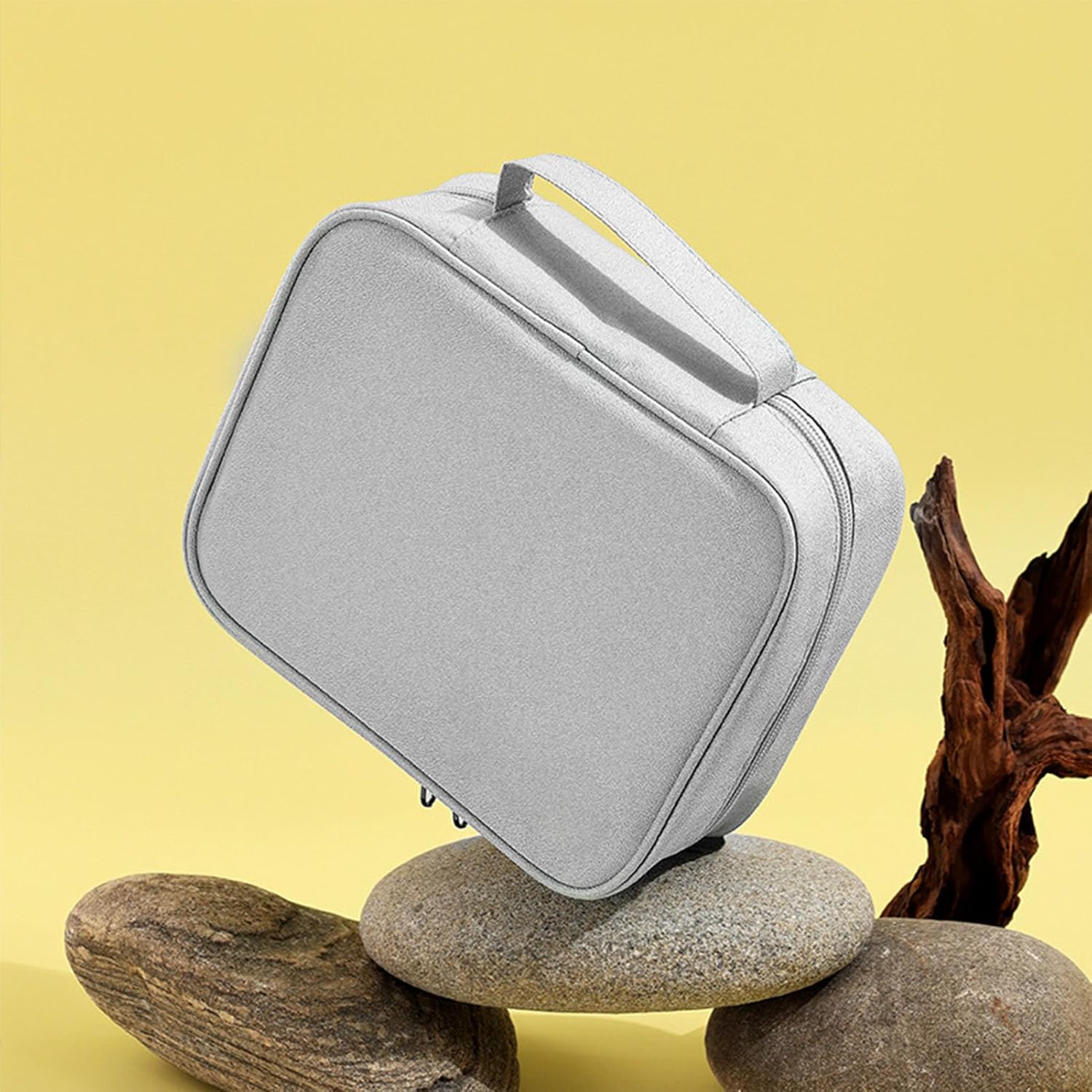Travel Toiletry Bag for Women, Cosmetic Man Gray Makeup Portable Case Large Capacity Organizer Pouch Make Up Business Trips - Image 4