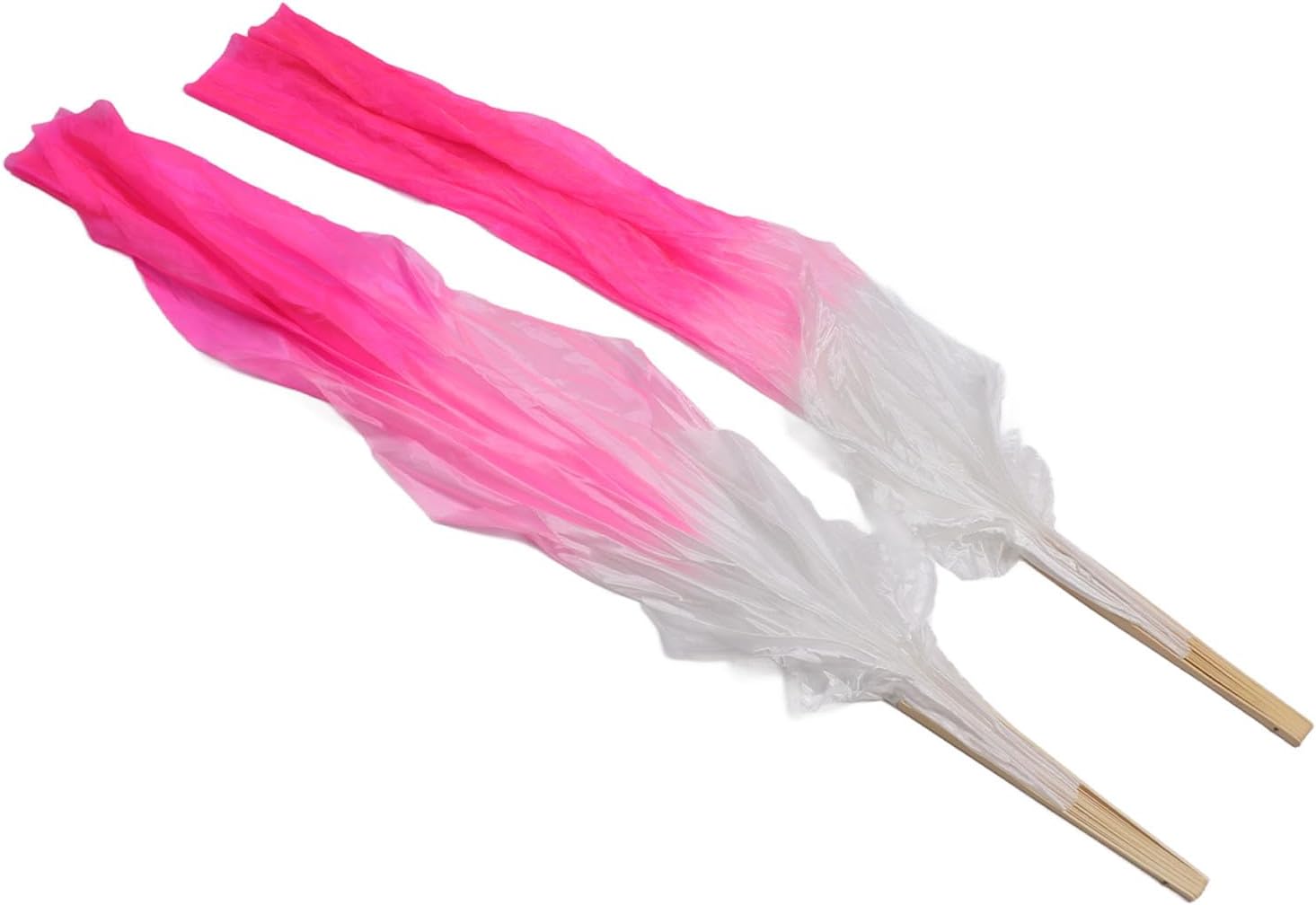Dance Fan, 1 Pair Long Fan Belly Fans Folding Performance Classical (Pink) - Image 8