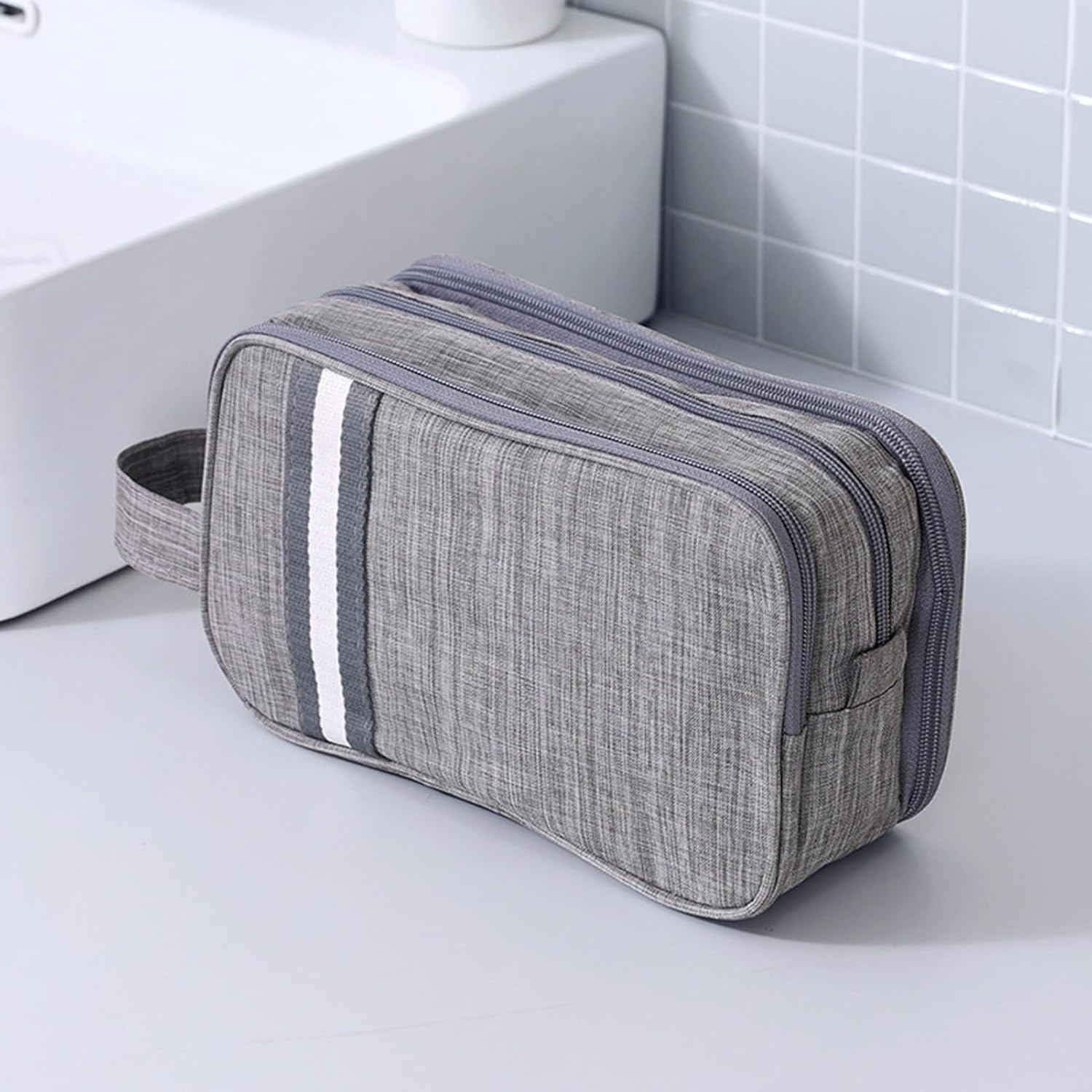 Travel Toiletry Bag, Organizer Mens Bag Dopp Kit Bathroom Shaving Portable Makeup Bags for Accessories(25*10*14cm) - Image 6