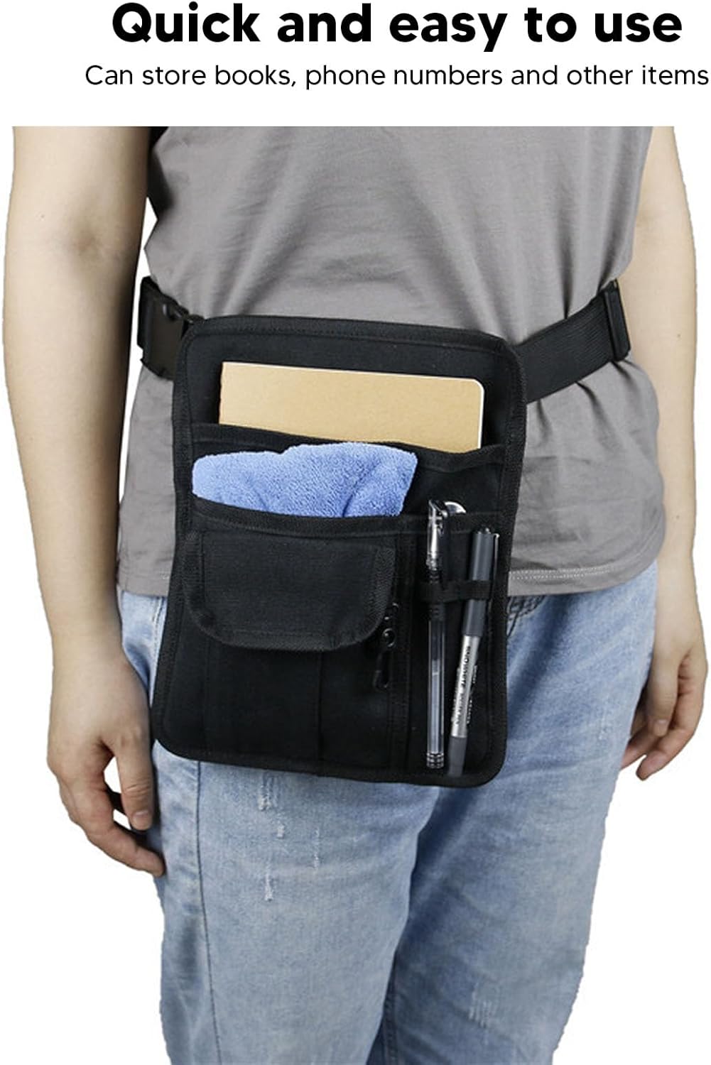 Server Waist Pouch, Gardening Tool Bag Waiter Money Pouch Belt Restaurant for Men and Women - Image 5