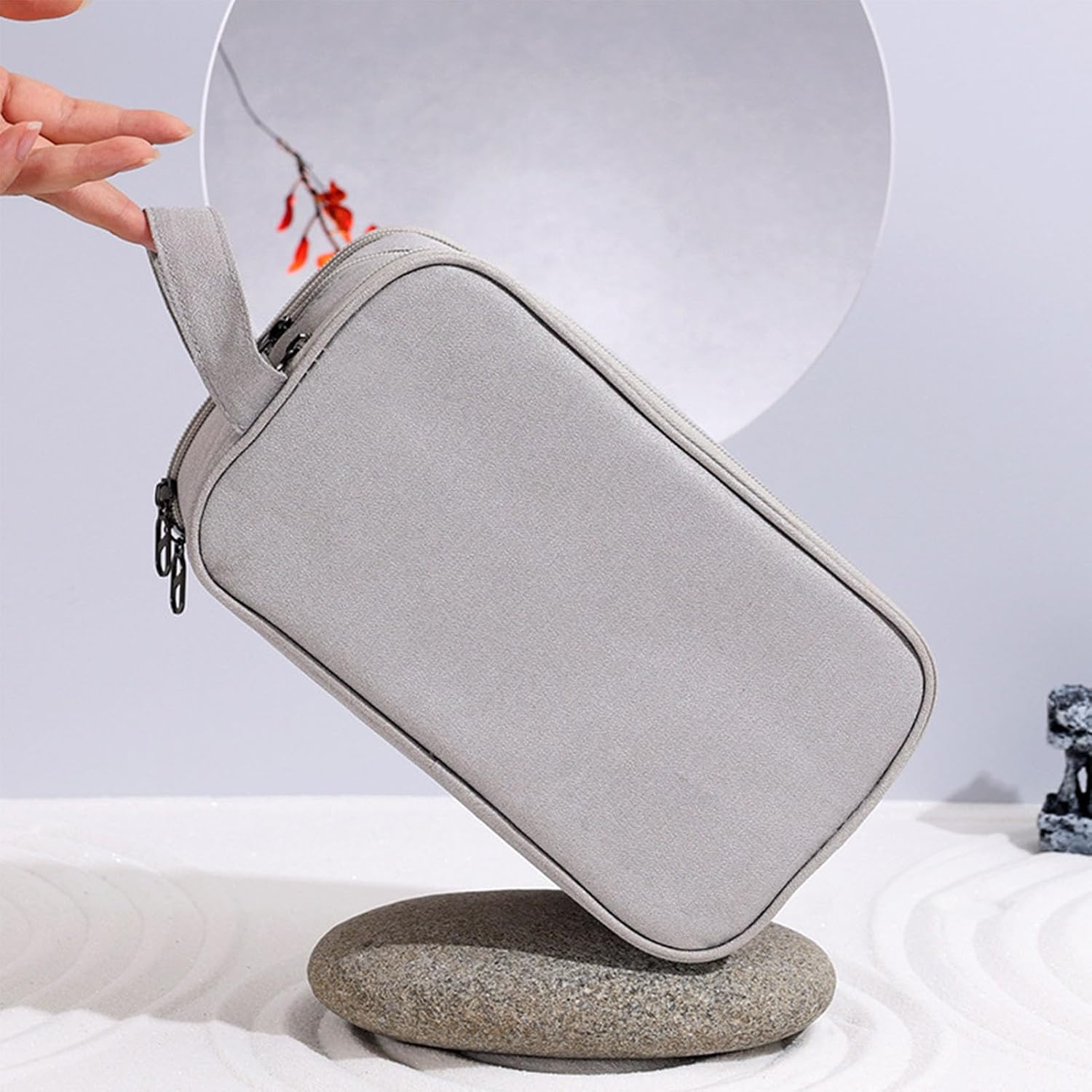 Travel Toiletry Bag, Large Capacity Pouch Storage Portable Organizer Handheld Bag - Image 3