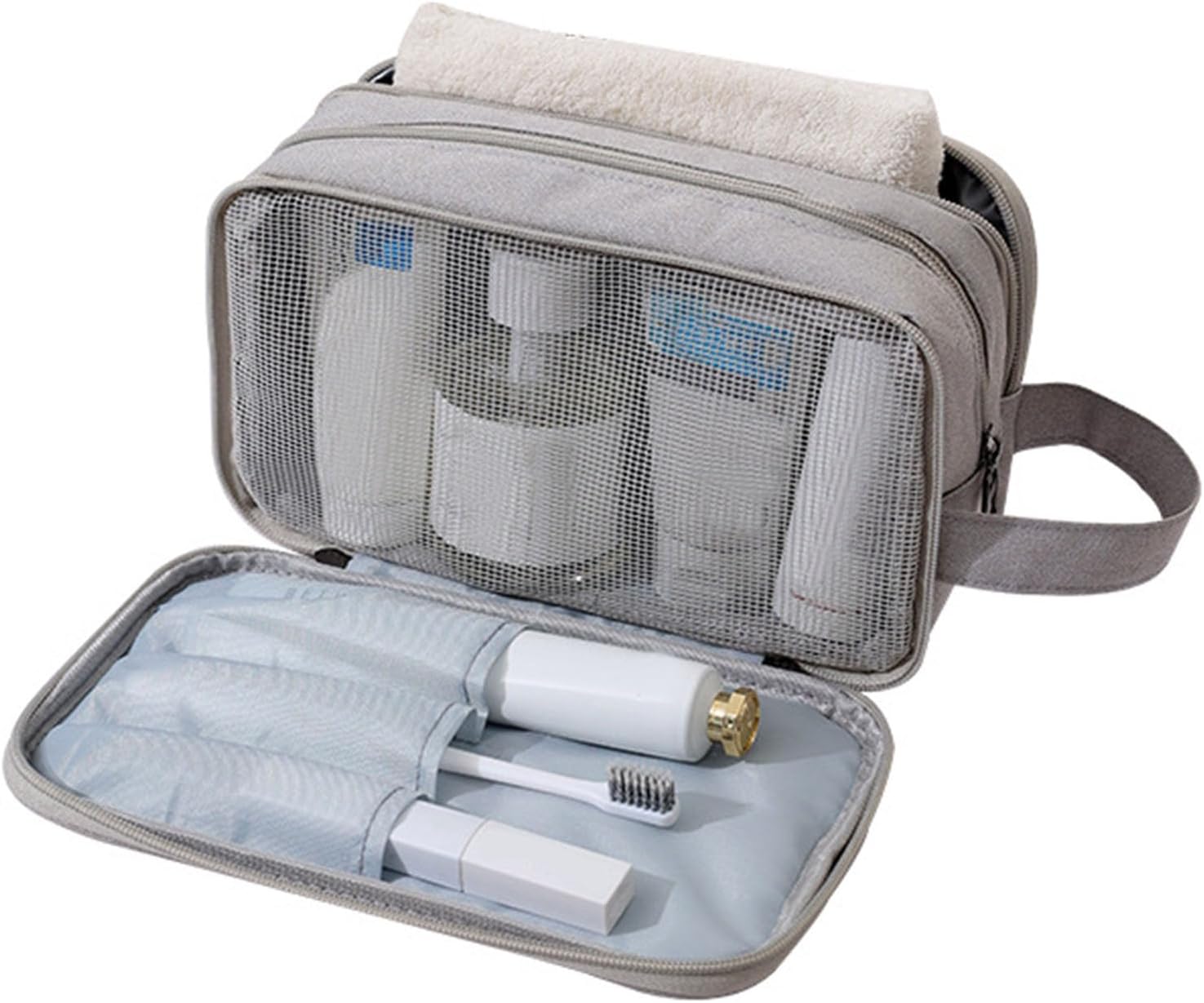 Travel Toiletry Bag, Large Capacity Pouch Storage Portable Organizer Handheld Bag - Image 7