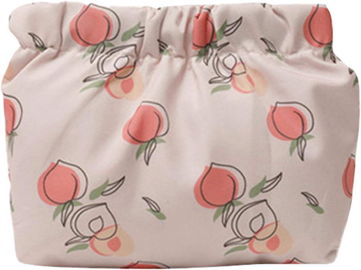 2Pcs Printed Pocket Cosmetic Bag, Mini Makeup Bag Portable Lipstick Case Travel Organizer for Headphones Jewelry - Image 1