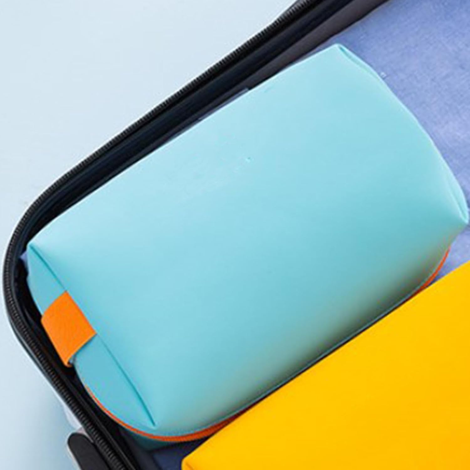 Travel Makeup Bag, PU Pouch Portable Toiletry Bag Large Capacity Cosmetic Storage Organizer - Image 3