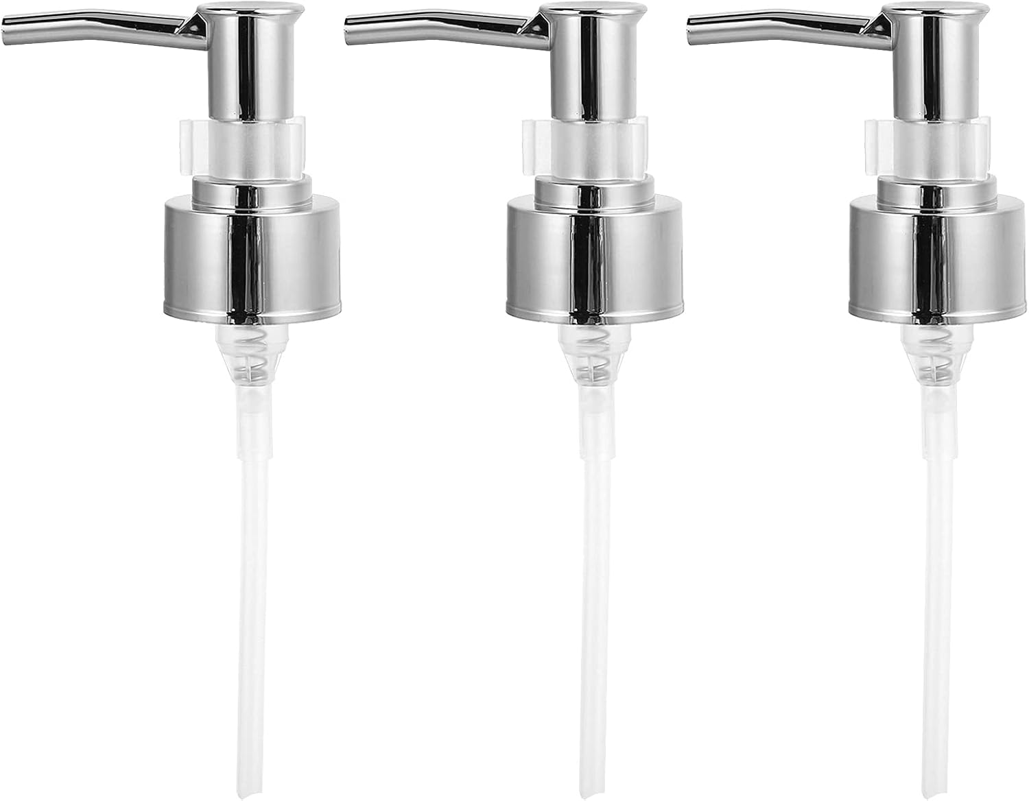 Hand Soap Pump, Pump Replacement Bottle Nozzle for Lotion Massage Oil Bottle(Silver ) - Image 1