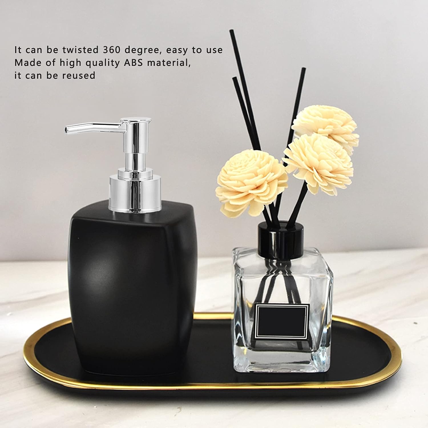 Hand Soap Pump, Pump Replacement Bottle Nozzle for Lotion Massage Oil Bottle(Silver ) - Image 2