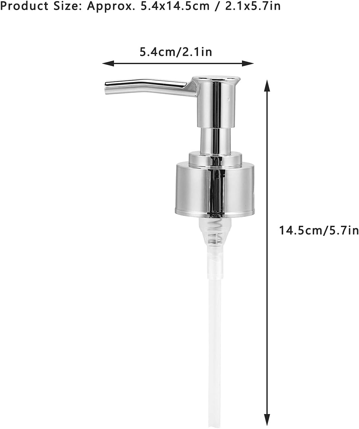 Hand Soap Pump, Pump Replacement Bottle Nozzle for Lotion Massage Oil Bottle(Silver ) - Image 5