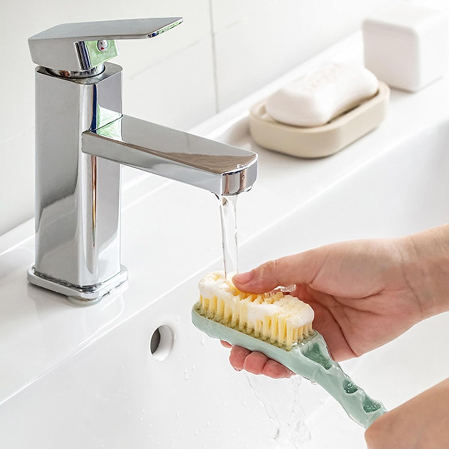 Shoe Cleaning Brush, Soft Bristle Brush Multi Purpose Scrub Hand Held Hanging Kitchen Scrubbing Shoes for - Image 5