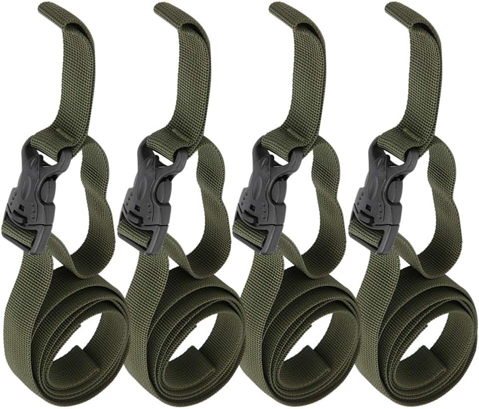 4PCS Backpack Straps, Straps with Buckles Hip Belt Replacement Double Safety Buckle Baggage Packing Suitcase Fixed Rope for Outdoor - Image 1