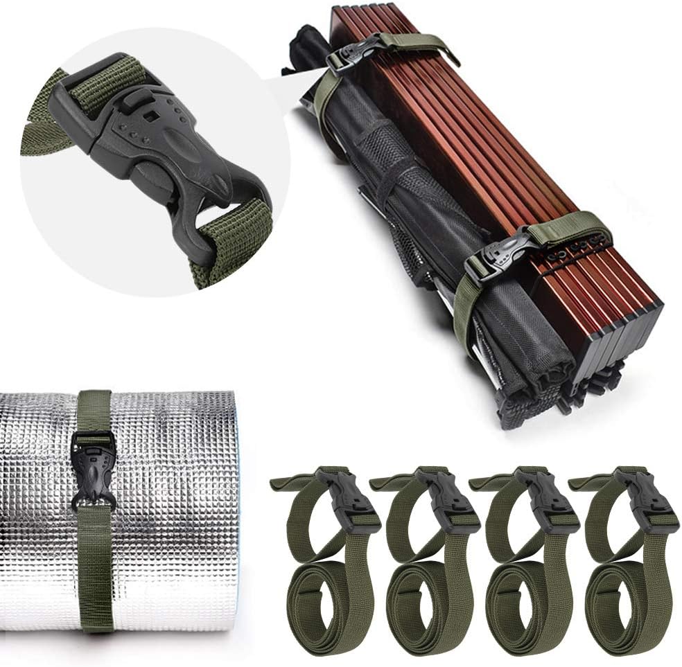 4PCS Backpack Straps, Straps with Buckles Hip Belt Replacement Double Safety Buckle Baggage Packing Suitcase Fixed Rope for Outdoor - Image 3