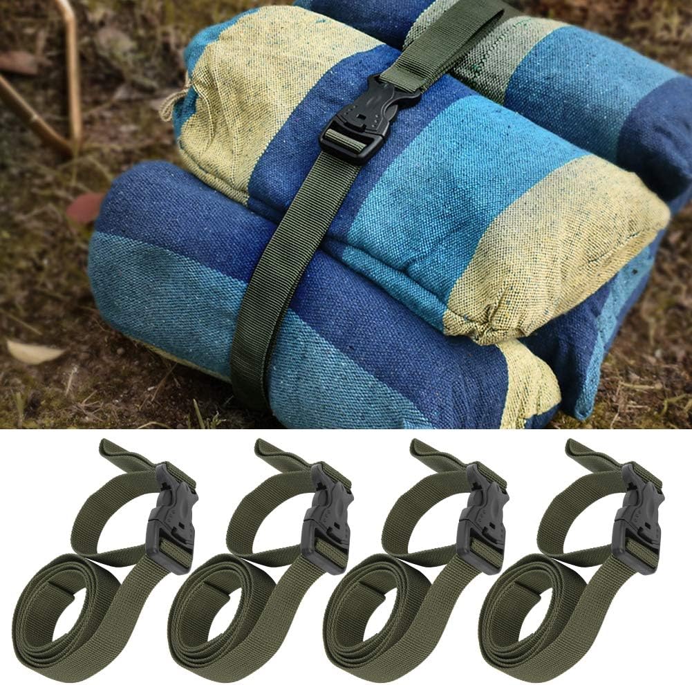 4PCS Backpack Straps, Straps with Buckles Hip Belt Replacement Double Safety Buckle Baggage Packing Suitcase Fixed Rope for Outdoor - Image 4