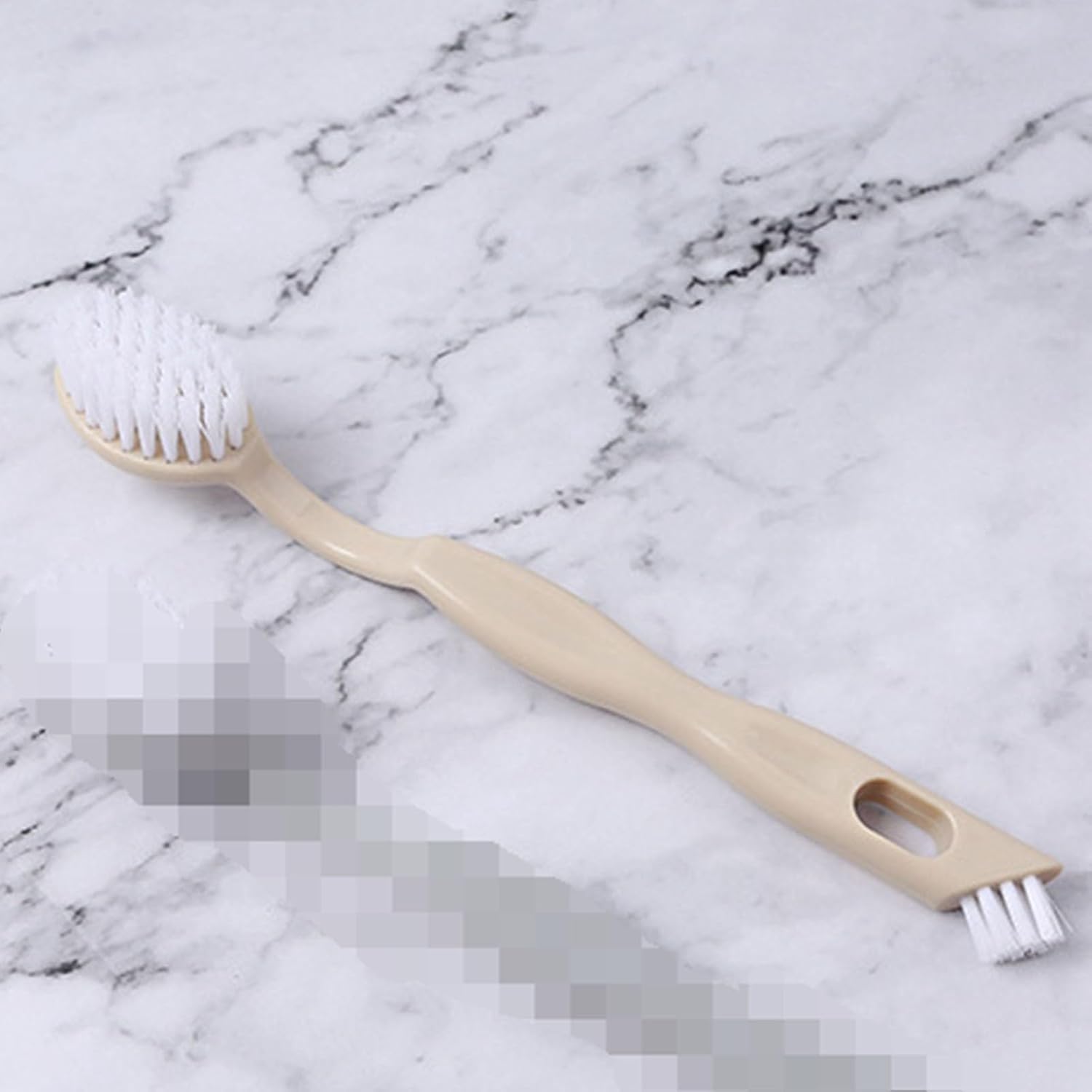 Sneaker Cleaner Brush, Multi Functional Shoe Brush Double Sided Washing Plastic Scrub for Stains (beige) - Image 3
