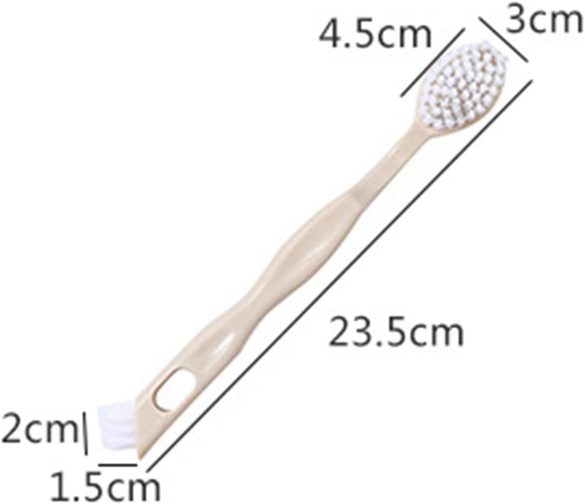 Sneaker Cleaner Brush, Multi Functional Shoe Brush Double Sided Washing Plastic Scrub for Stains (beige) - Image 5