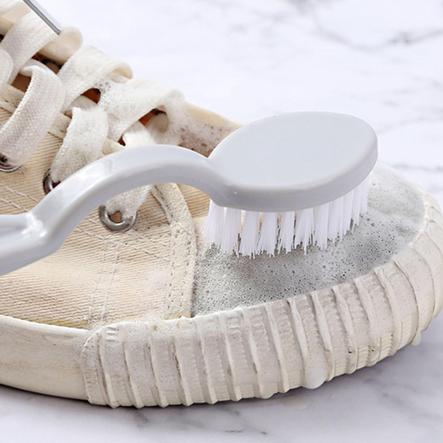 Sneaker Cleaner Brush, Multi Functional Shoe Brush Double Sided Washing Plastic Scrub for Stains (grey) - Image 7